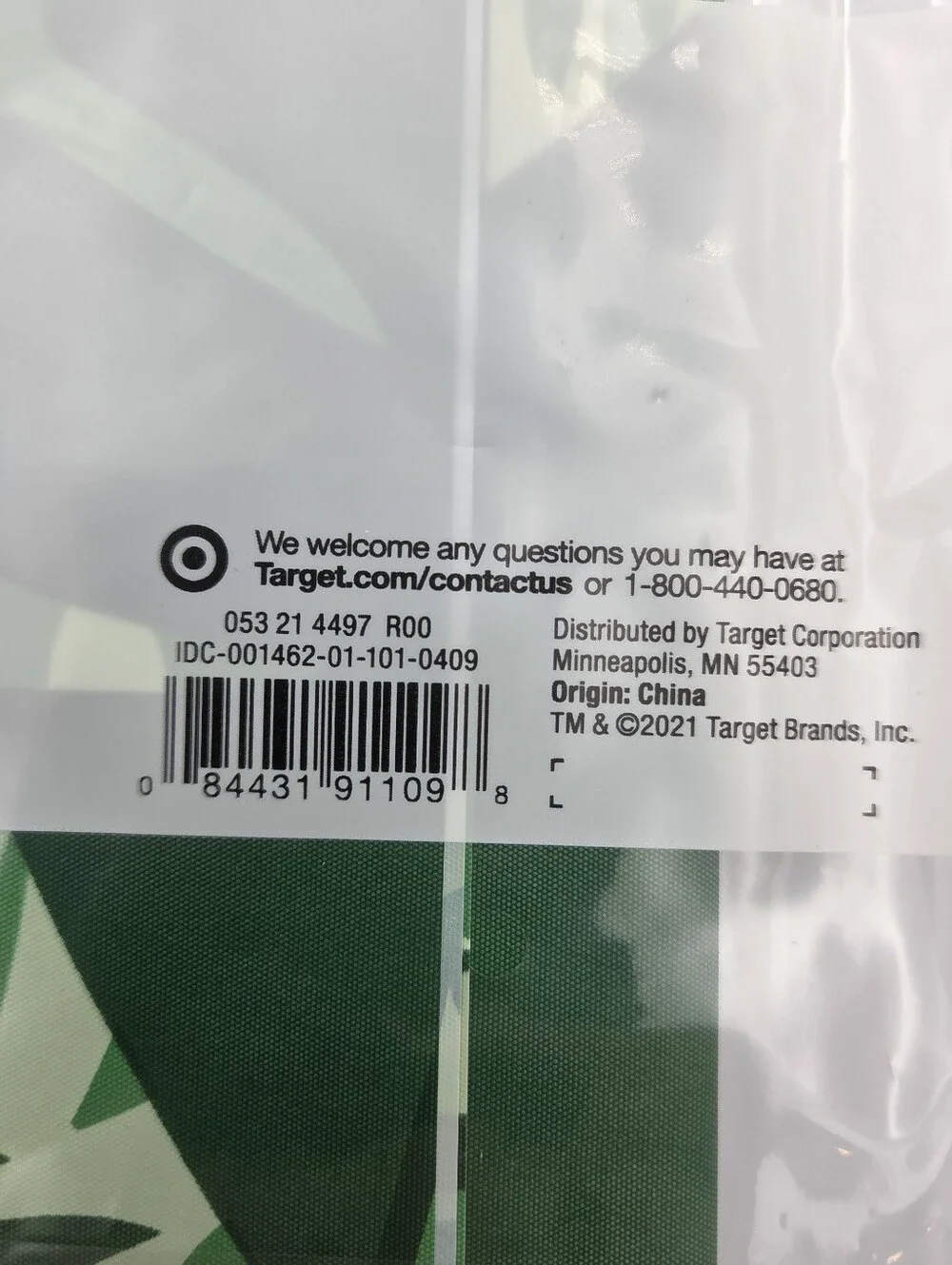 Spritz Tropical Leaf Disposable Table Covers 52 5/32in X 108 In Set Of 6 Nwt